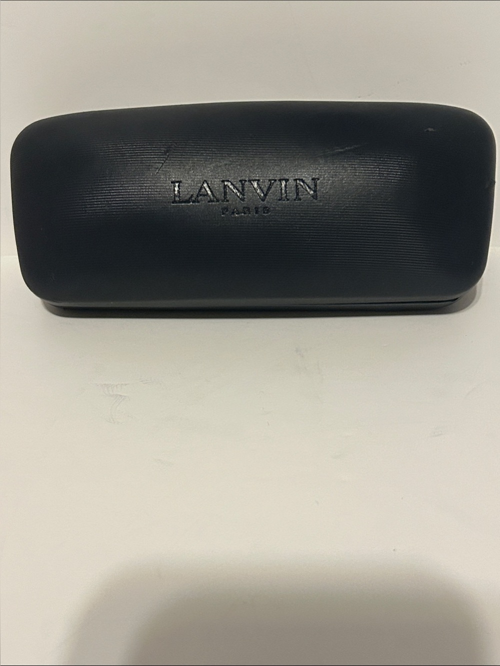 Lanvin Black Embossed Hard Eyewear Case